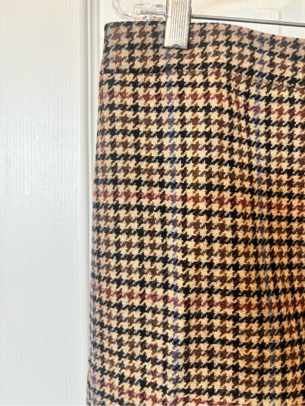J. Crew Factory Houndstooth Pencil Skirt in Brown and Black